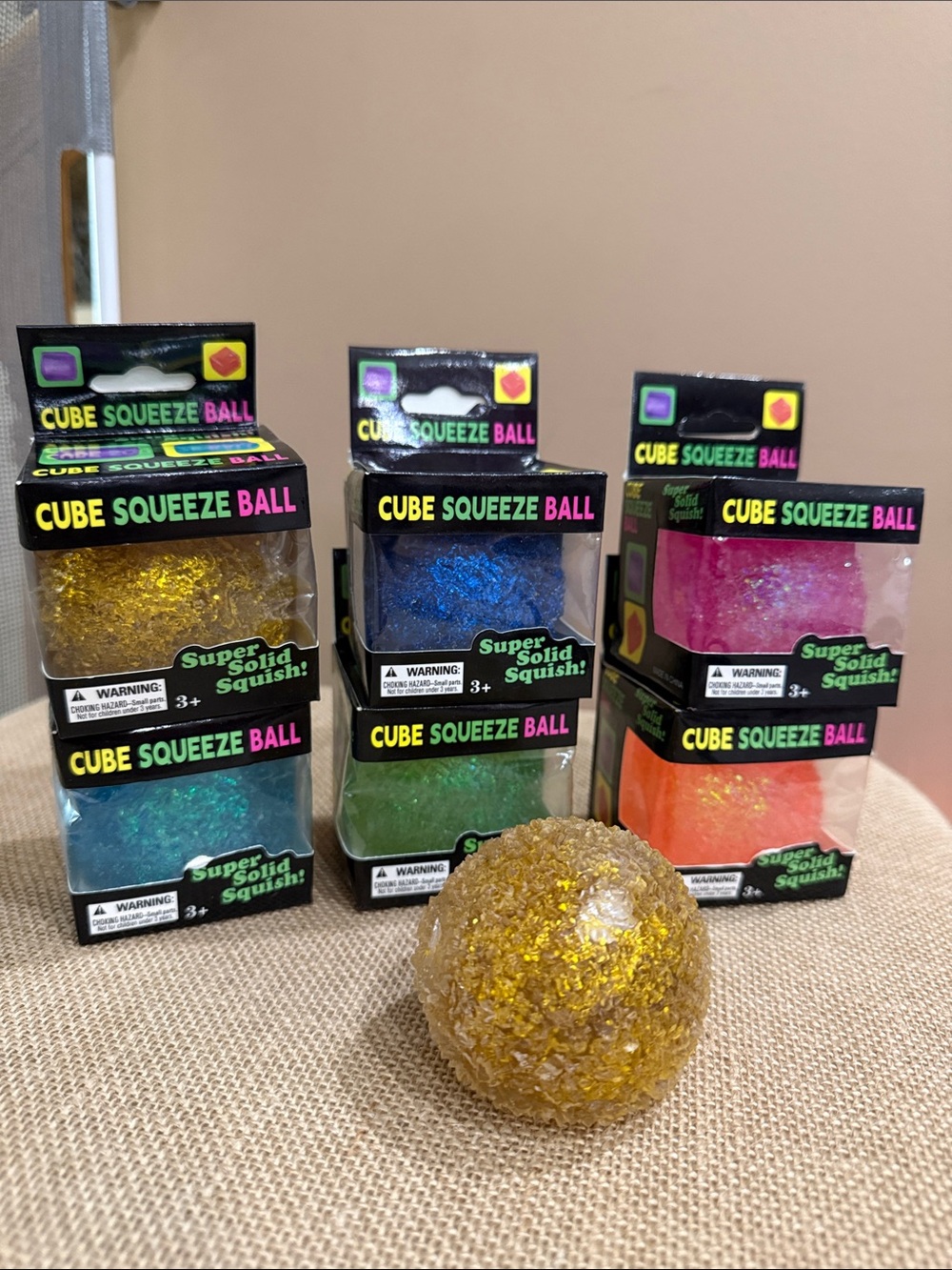 ✨Cube Squeeze Ball Textured Stress, sensory Squish toy-slow rise sugar squeeze!